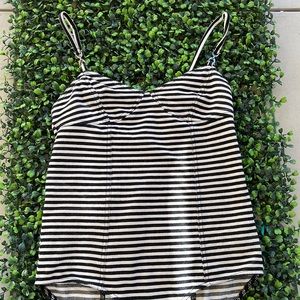 Striped Body Suit Top